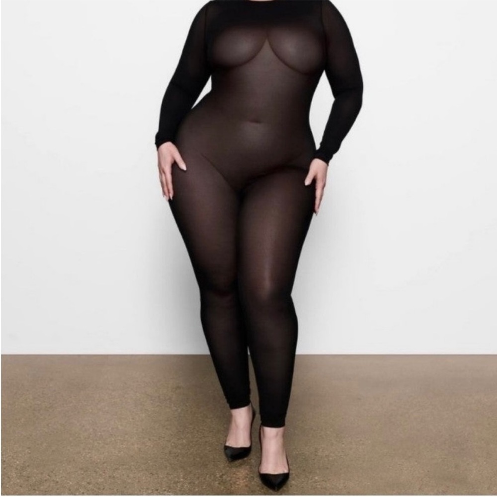 Skims Mesh Catsuit Bodysuit